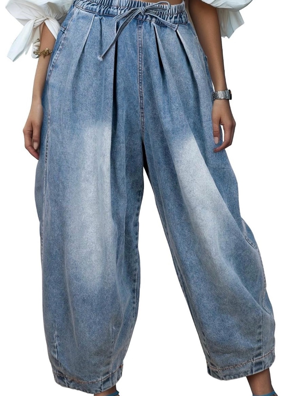 NWT Boutique Denim Cropped Wide Leg Denim Jeans size Small (4-6)